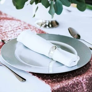 srebrny podtalerz z brokatem