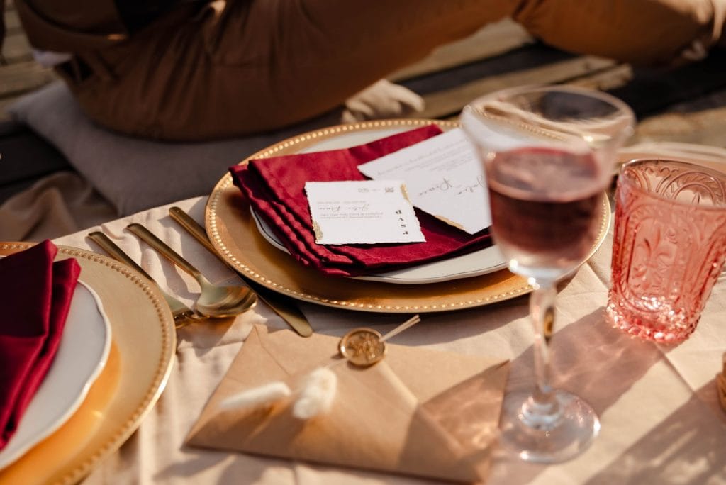 serwetki bankietowe bordowe