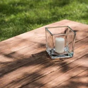 Wazon kwadratowy szklany