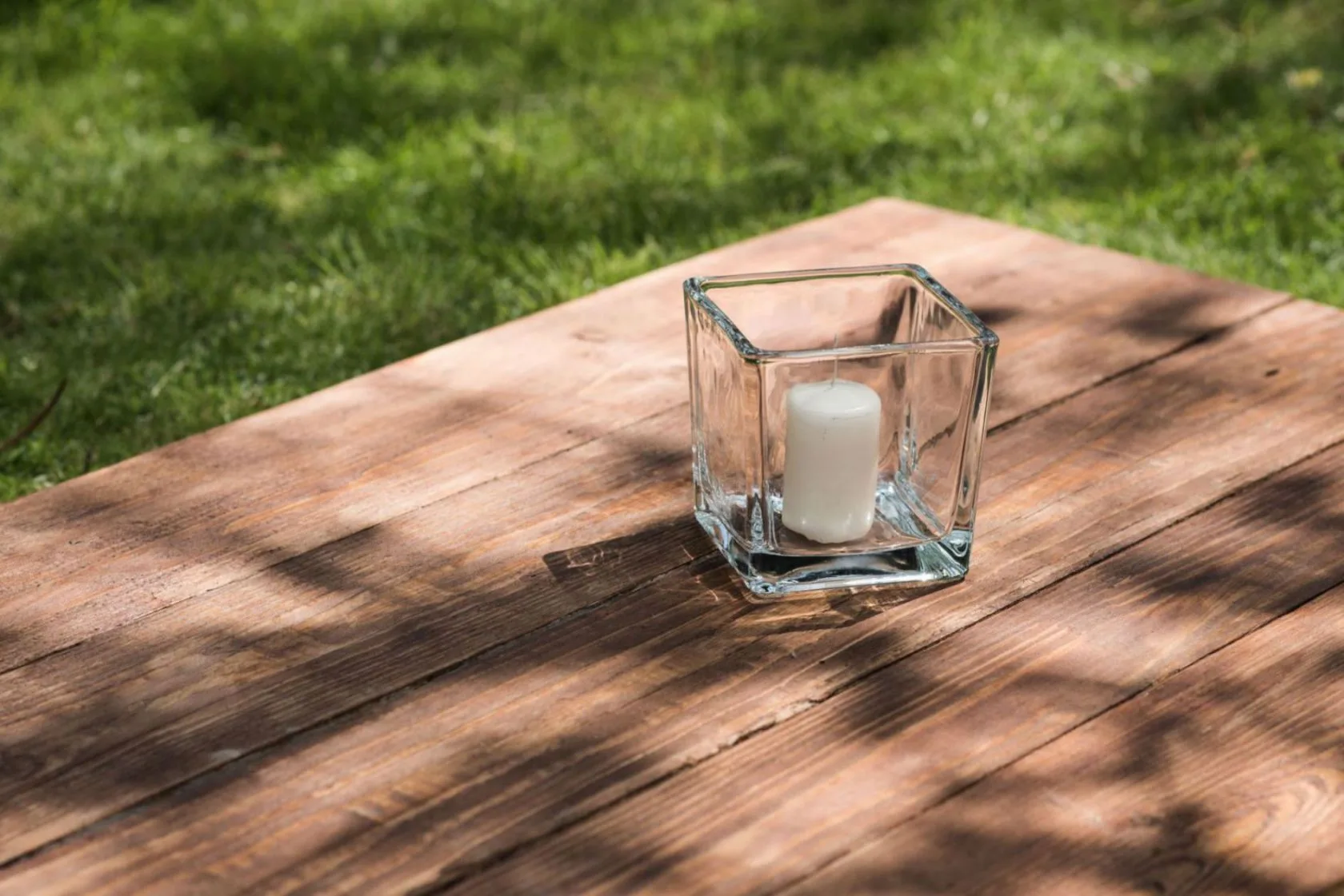 Wazon kwadratowy szklany